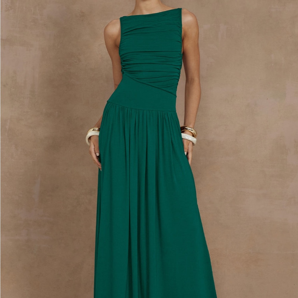 NWT Runaway the Label NALLA MAXI DRESS - EMERALD Green Sleeveless Dress